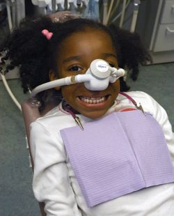 Photo of a child with dental sedation